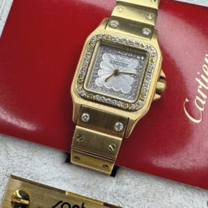 Cartier Santos Or jaune et diamants
