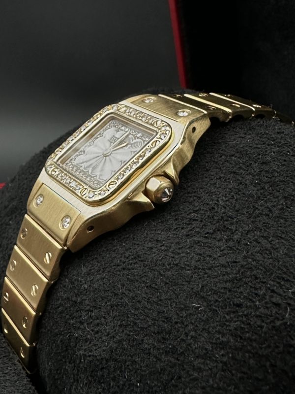 Cartier Santos Or jaune et diamants – Image 3