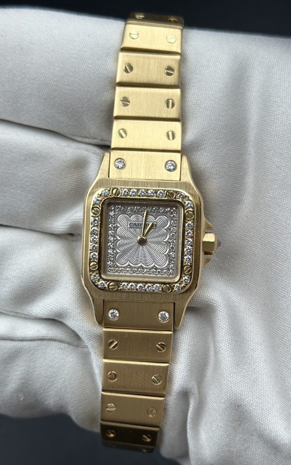 Cartier Santos Or jaune et diamants – Image 5